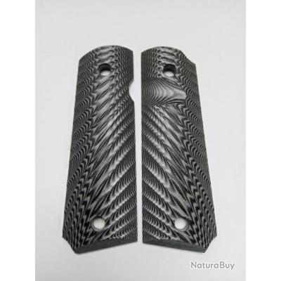 Poignées Pour Pistolet 1911 – Zib Grips, Bois De Hêtre, Multicolore, Avec Logo Doré