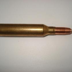 une cartouche de 7mm remington magnum pour collection, ogive GPA cuivre