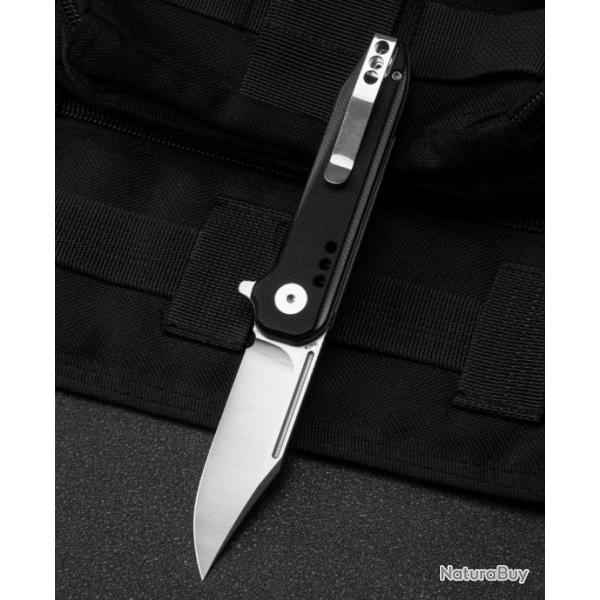 Couteau Bestech Syntax Black Lame Acier 154CM Manche G10 IKBS Linerlock Clip BTKG41A