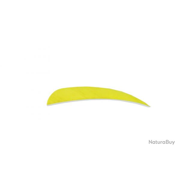 BUCK TRAIL - Plumes Naturelles Paraboliques 4" RH JAUNE FLUO