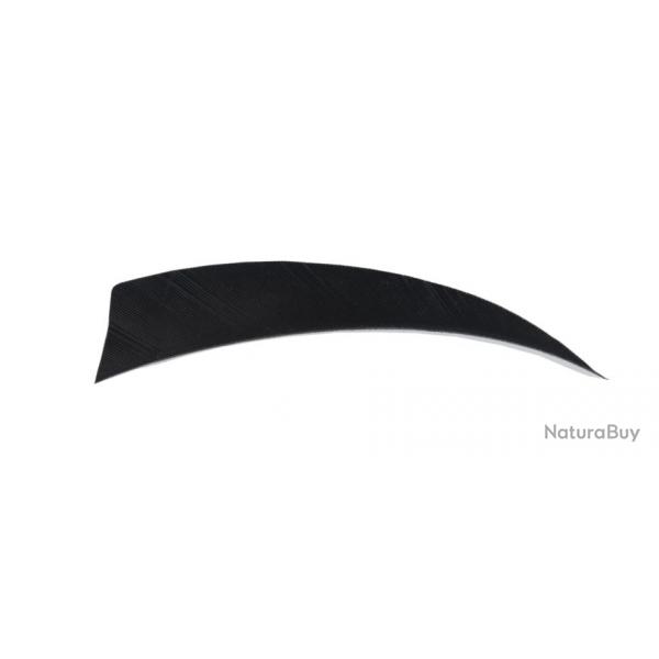 BUCK TRAIL - Plumes Naturelles Shield 4" RH NOIR