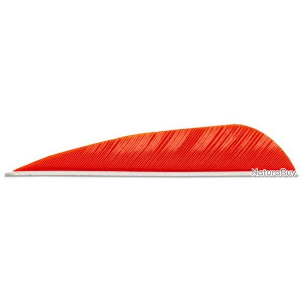 BUCK TRAIL - Plumes Naturelles Paraboliques 3" LH ROUGE