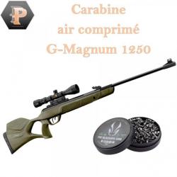 Carabine Gamo G-Magnum 1250 Jungle + lunette 3-9 x 40 WR. Cal 5,5 mm + 500 plombs
