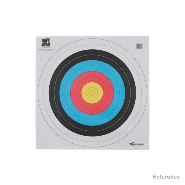 Blason World Archery pour tir  l'arc ou arbalte 60x60cm x1