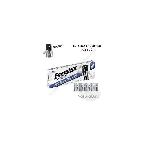 ENERGIZER Ultimate Lithium Boite de 10 piles jetables professionnelles L91 FR6 AA 1.5 volts