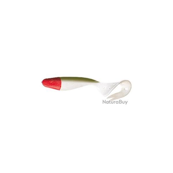 Leurre Souple Sandra 9cm Delalande Blanc dos noir tte rouge