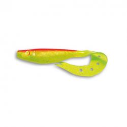 Leurre Souple Sandra 9cm Delalande Chartreuse dos rouge