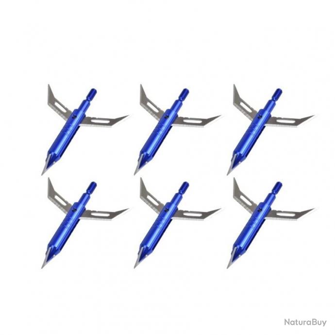 12 Pointes De Flèches D'arc Bleu Tir En Aluminium 100 Grammes Arc Compose Longbow