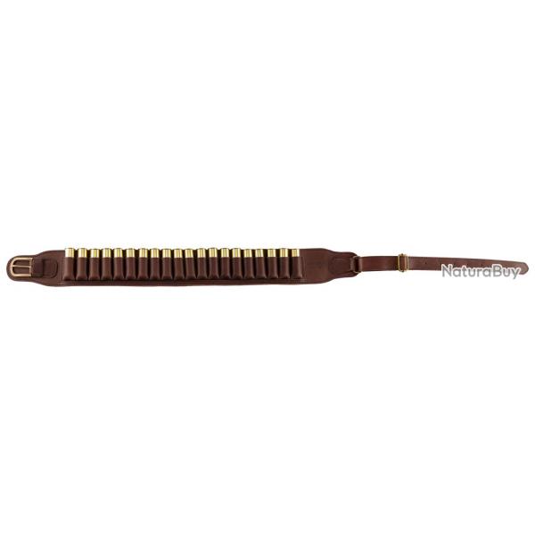 Cartouchire cuir gras 20 tubes pour cartouches cal.12 - Country Sellerie