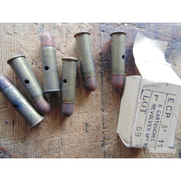lot 6 munition 8mm neutralises mod 92 percute perces 8 mm revolver 8mm92 guerre ww1 ww2 8x92 8/92