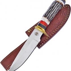 Couteau Frost Cutlery Chipaway Apache Skinner Lame Acier Inox Abs Handle Leather Sheath FCW2070IST