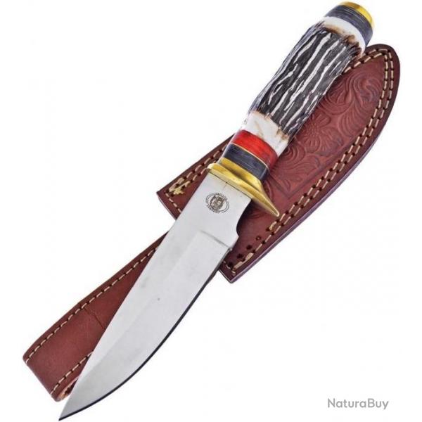 Couteau Frost Cutlery Chipaway Apache Skinner Lame Acier Inox Abs Handle Leather Sheath FCW2070IST