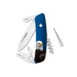 SZTT03AIGLE-Couteau suisse Swiza ZTT03 bleu avec motif aigle