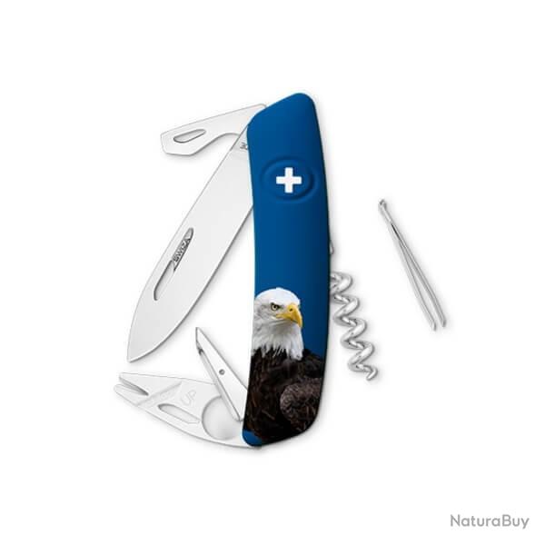 SZTT03AIGLE-Couteau suisse Swiza ZTT03 bleu avec motif aigle