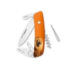 SZTT03LION-Couteau suisse Swiza ZTT03 orange avec motif lion