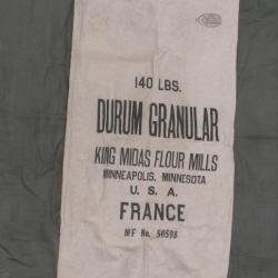 WW2 US SAC POUR LE BLÉ AMÉRICAIN RAVITAILLEMENT VERS LA FRANCE " PLAN MARSHALL " RARE
