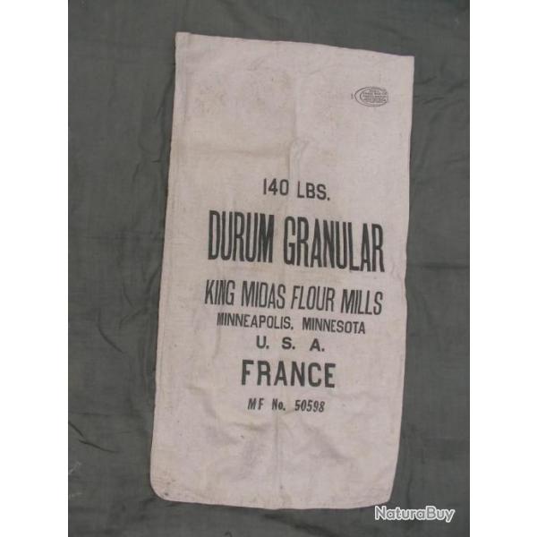 WW2 US SAC POUR LE BL AMRICAIN RAVITAILLEMENT VERS LA FRANCE " PLAN MARSHALL " RARE
