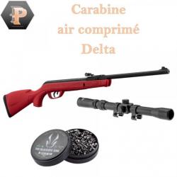 Carabine GAMO Delta Red synthétique - 4.5mm - 7,5 joules + 500 plombs + lunette