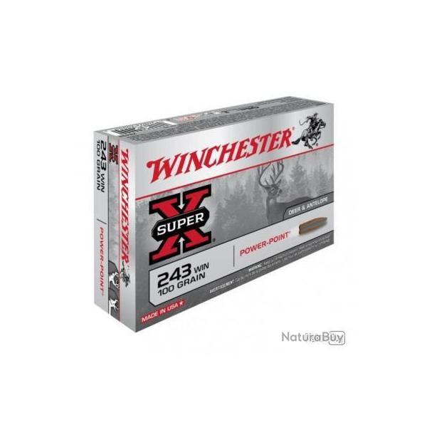Balles Winchester Power Point - Cal. 243 Win , 100GR.