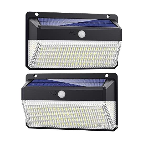 Lampe Solaire Extrieur 228 LED Dtecteur de Mouvement clairage Solaire Puissante tanche Sans Fil