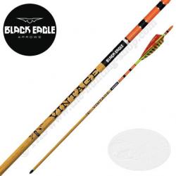 BLACK EAGLE ARROWS Vintage 6 Flèches traditionnelle en carbone avec cresting et empennages en plumes