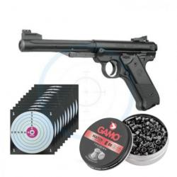 Pack Pistolet Umarex Ruger MARK IV Noir cal. 4.5mm