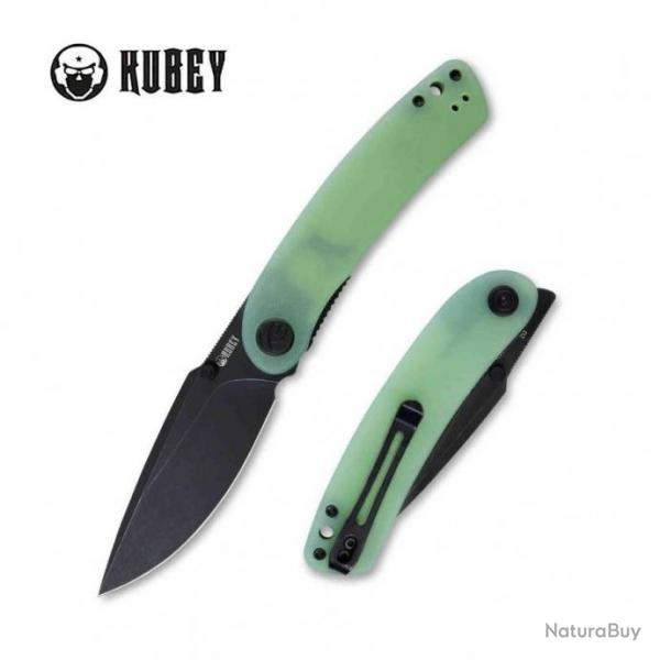 Couteau Kubey Momentum Jade Lame Acier D2 Manche G10 IKBS Linerlock Clip KUB344C