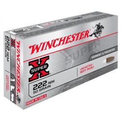 Munitions Winchester Super X Power Point 222REM 50gr 3.24g par 20