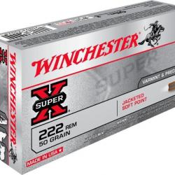 Munitions Winchester Super X Power Point 222REM 50gr 3.24g par 100