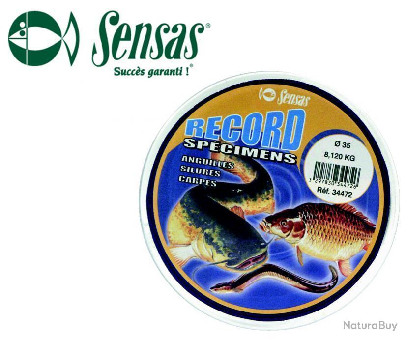 RECORD Spécimens fil de pêche nylon 25/100, 250 m, 4.25 kgs sensas - Nylons  - Tresses Carnassiers (9192227)