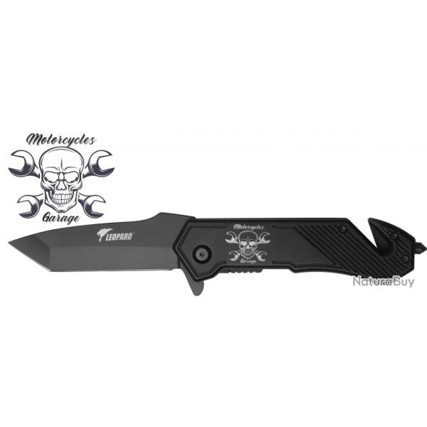 Couteau de poche Lopard Darkgrip 12 cm Motorcycle garage
