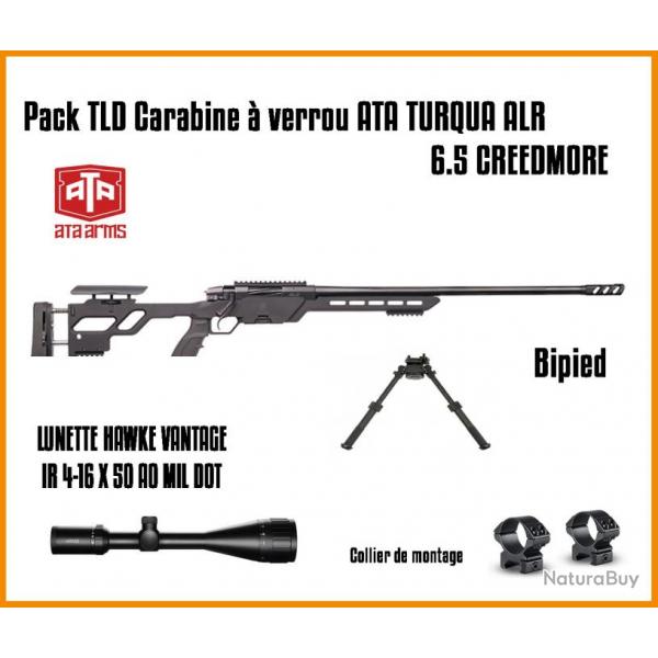 Pack TLD Carabine  verrou ATA TURQUA ALR - ATA 6.5 CREEDMORE + LUNETTE HAWKE VANTAGE IR 4-16X50 AO 