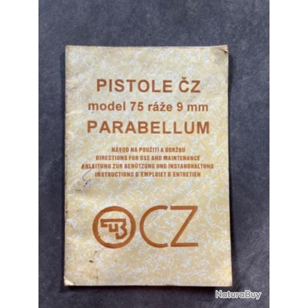 Notice pistolet CZ 75