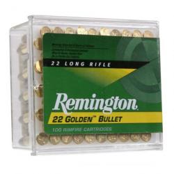 Balles Remington Golden Bullet Pointe Cuivre High Velocity - Cal. 22L - 22LR / Par 1