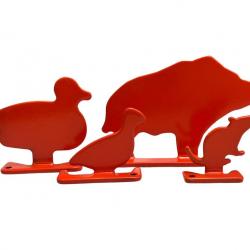 4 MINI CIBLES EN FORME D ANIMAUX