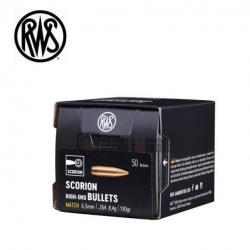 50 Ogives RWS Cal 6.5 mm 130gr Scorion