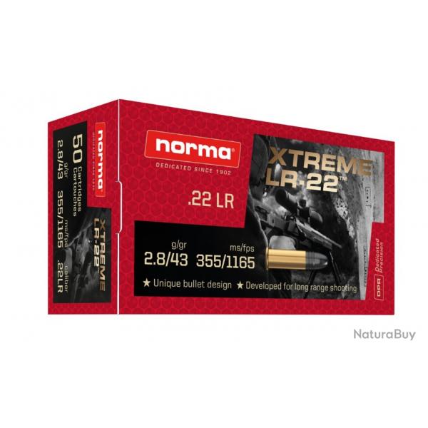 50 Munitions NORMA CTG Cal 22 LR Xtreme