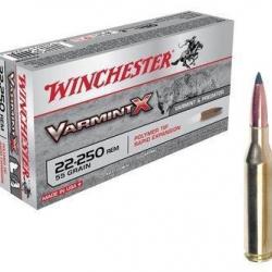 Munitions Winchester Varmint X 22-250rem 55gr 3.56g par 60