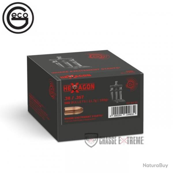 Ogives GECO Cal 357 Mag 180gr Hexagon (x250)