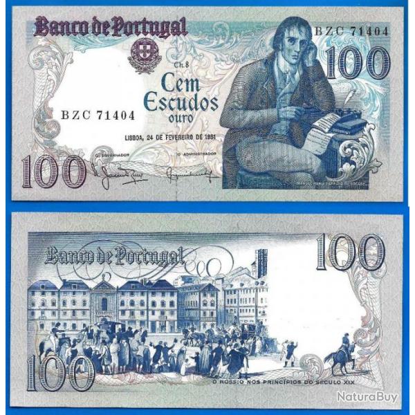 Portugal 100 Escudos 1981 Barbosa Du Bocage Escudo Billet Europe