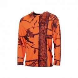 Tee shirt manches longues camouflage orange