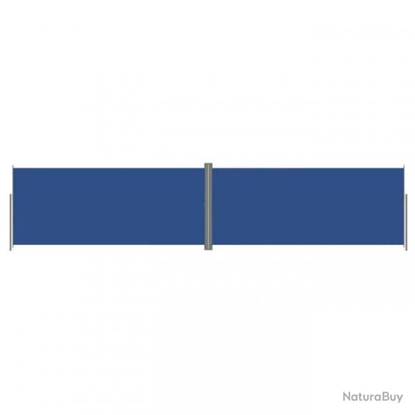 Auvent latral rtractable Bleu 220x1000 cm