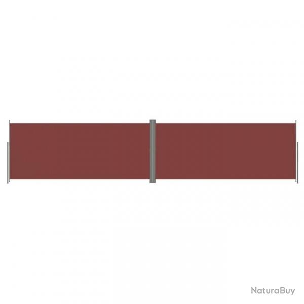 Auvent latral rtractable Marron 220x1000 cm