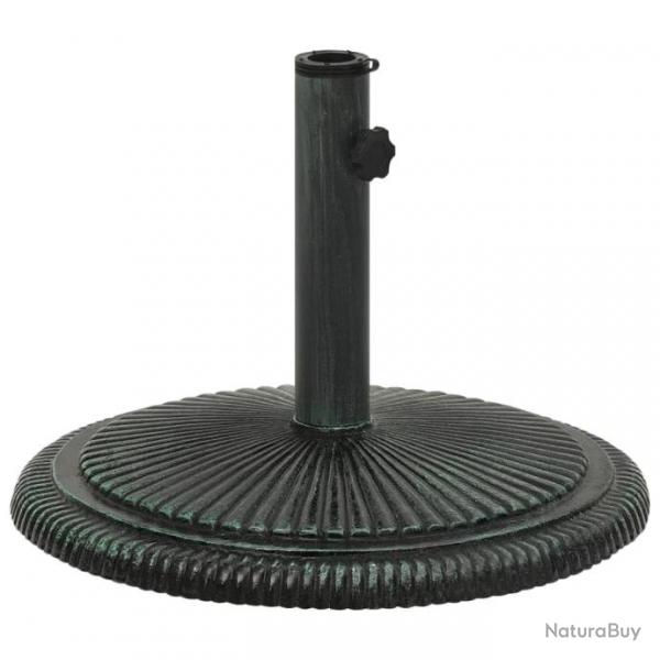 Socle de parasol Vert 45x45x30 cm Fonte