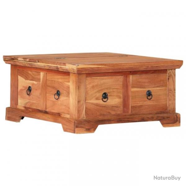 Table basse 66 x 70 x 35 cm Bois solide d'acacia