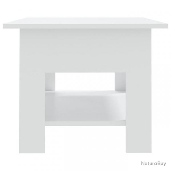 Table basse Blanc 102x55x42 cm Agglomr