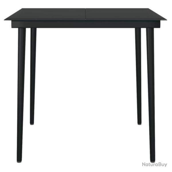 Ensemble de salle  manger de jardin 3 pcs Noir