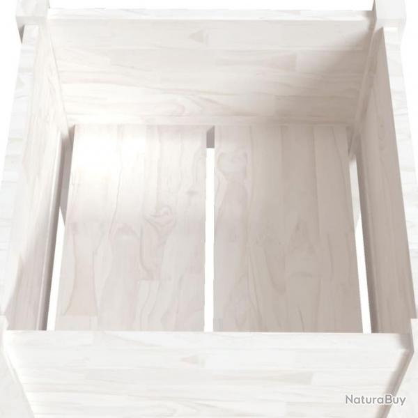 Jardinires 2 pcs Blanc 50x50x70 cm Bois de pin massif