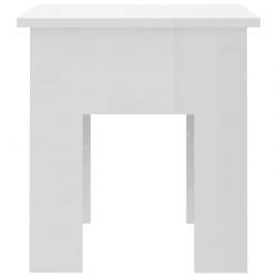 Table basse Blanc brillant 40x40x42 cm Aggloméré