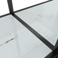 Table console Blanc 140x35x75,5 cm Verre trempé